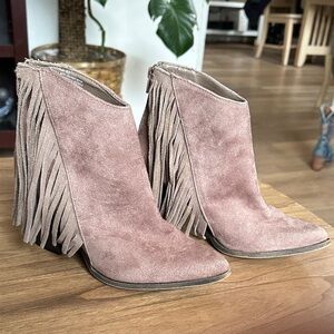 Fringe booties